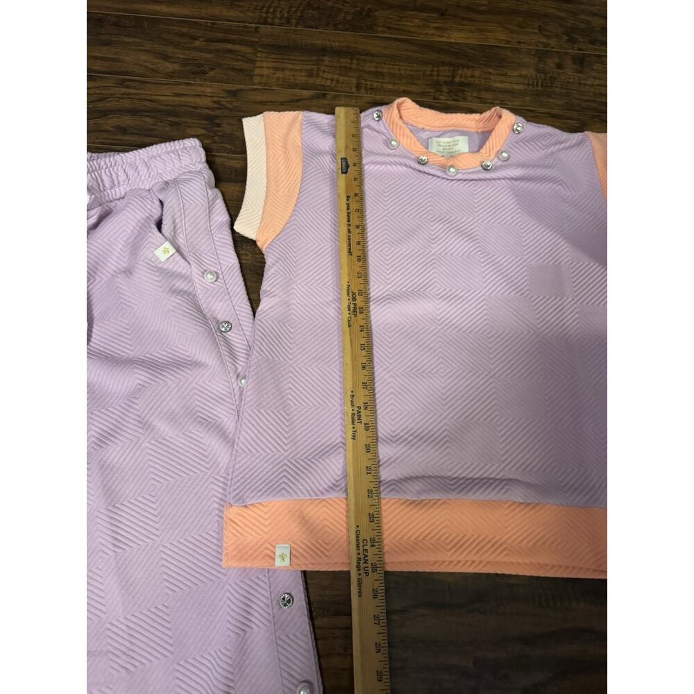 Simply Southern Collection Quilted Pant Set Pearl Pastel Colorblock Sz:M - Picture 8 of 11
